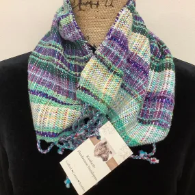 “Jamie” Infinity Scarf Purple, Green, Yellow