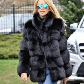 Ladies Faux fox fur coat