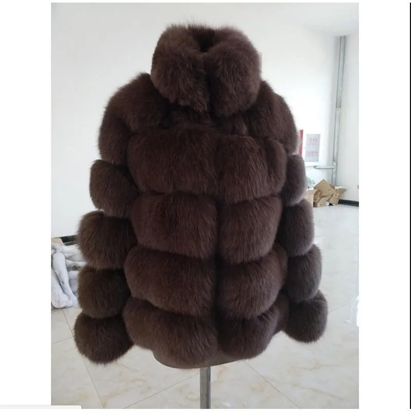 Ladies Faux fox fur coat