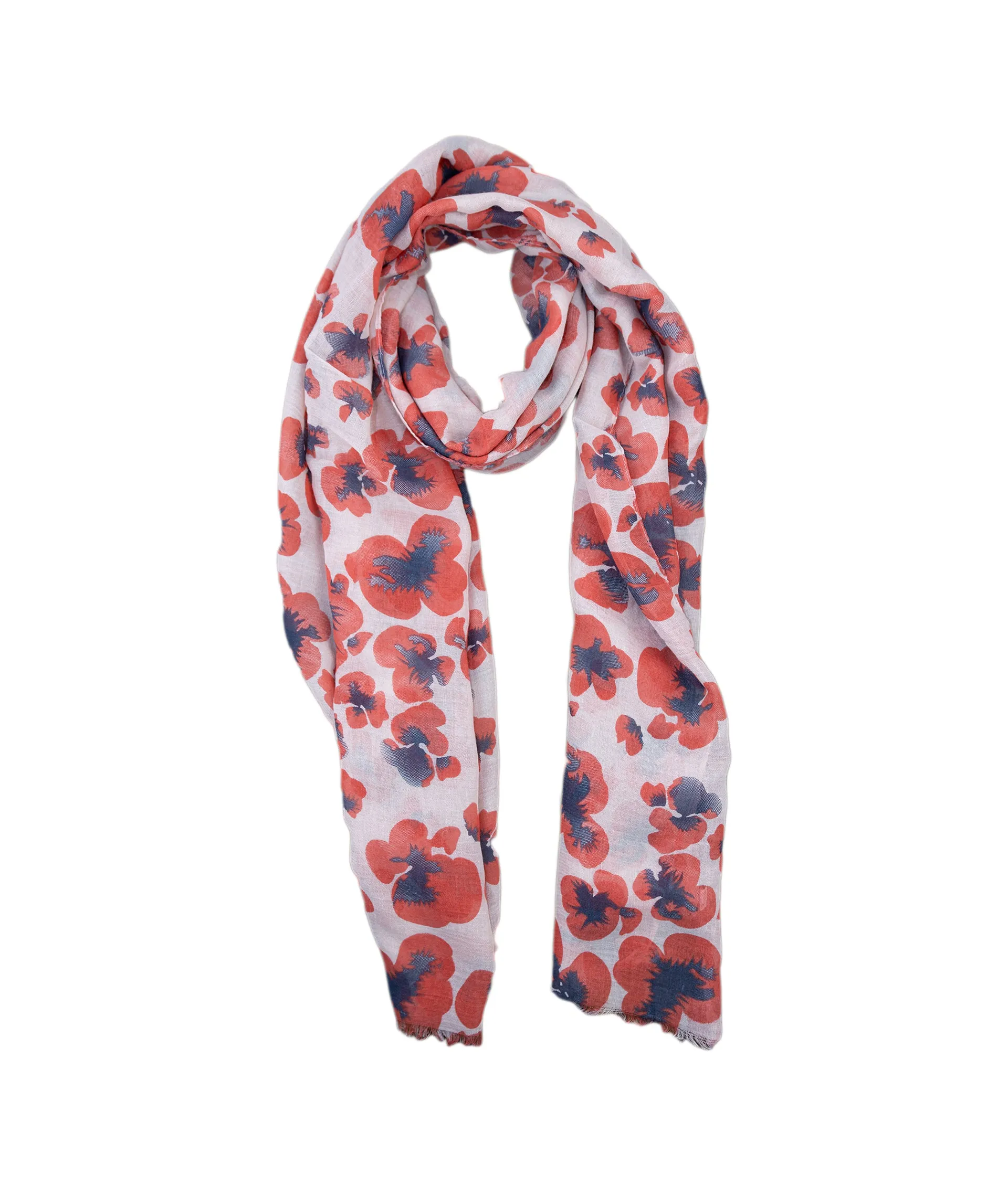 Ladies Scarf - Dusty Pink Poppies