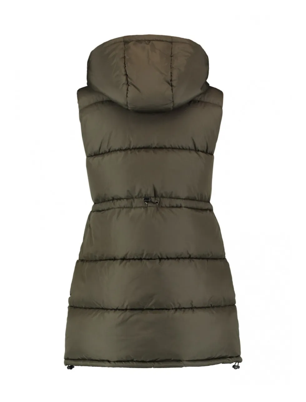 Lona Khaki Toggle Waist Puffer Gilet