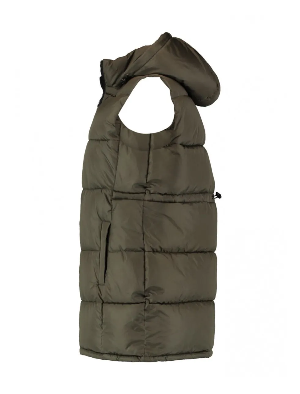 Lona Khaki Toggle Waist Puffer Gilet