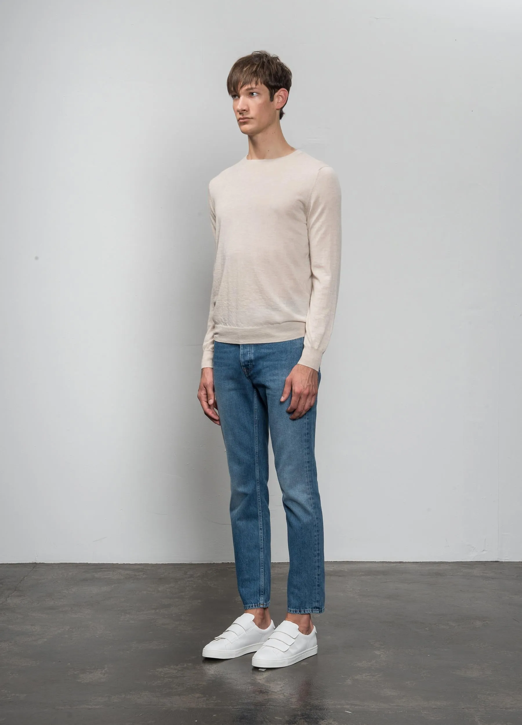 Men Lightweight Crew Neck_Porridge