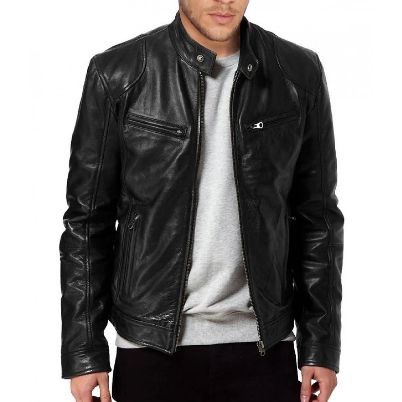 Men’s Genuine Lambskin Leather Jacket