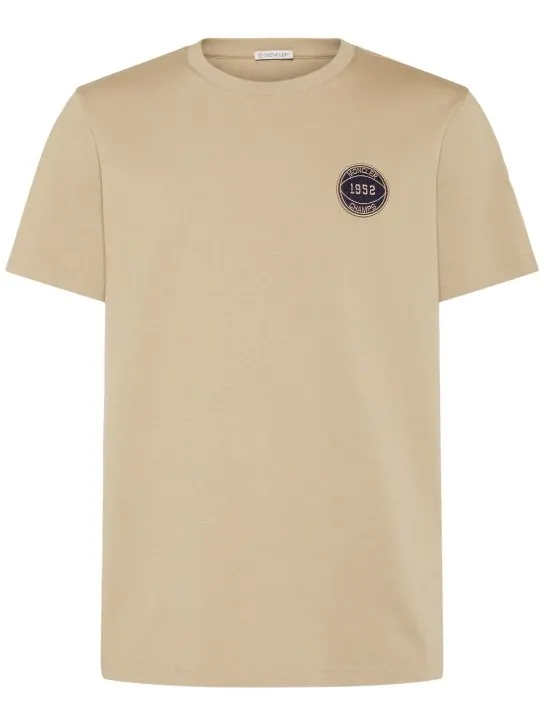 Moncler   Logo patch cotton t-shirt 