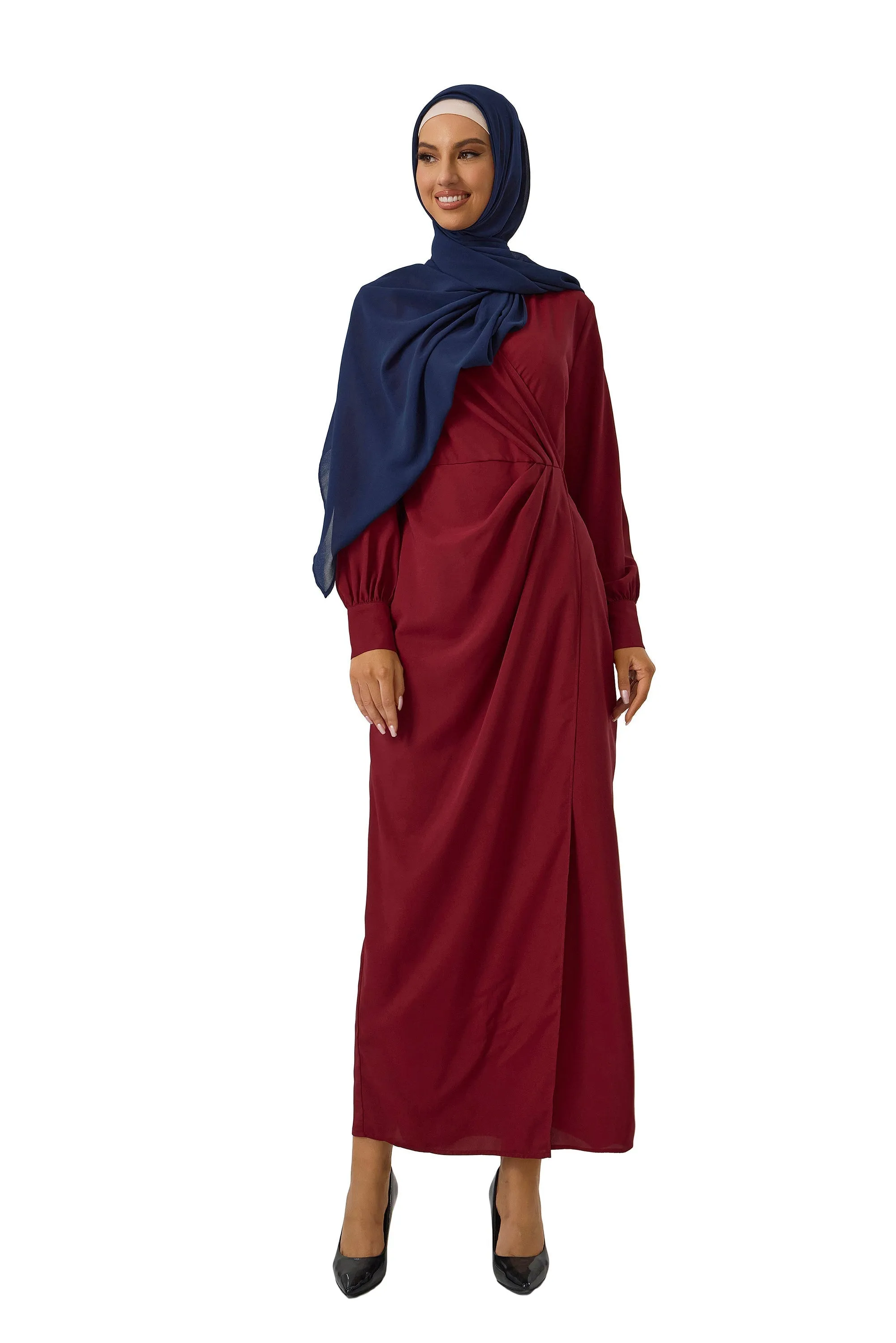 Navy Blue Chiffon Hijab