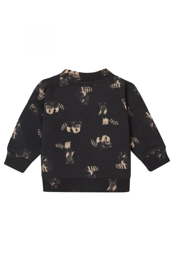 Noppies Long Sleeve Sweater Grijota - Phantom/Red Panda Print