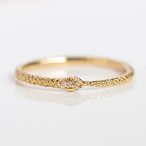 Ouroboros Diamond Snake Ring