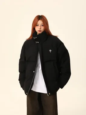 Oversized Stand-Up Collar Puffer Jacket