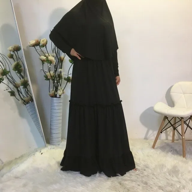 Pleated Khimar Jilbab Prayer Hijab