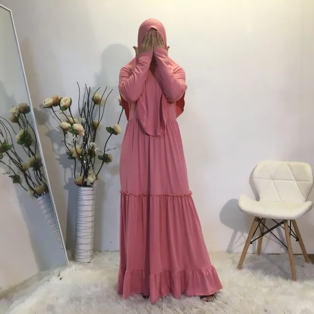 Pleated Khimar Jilbab Prayer Hijab