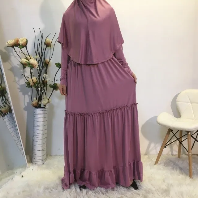 Pleated Khimar Jilbab Prayer Hijab