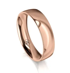 Quarter Curved Comfort Fit Wedding Ring (AC) - Rose Gold