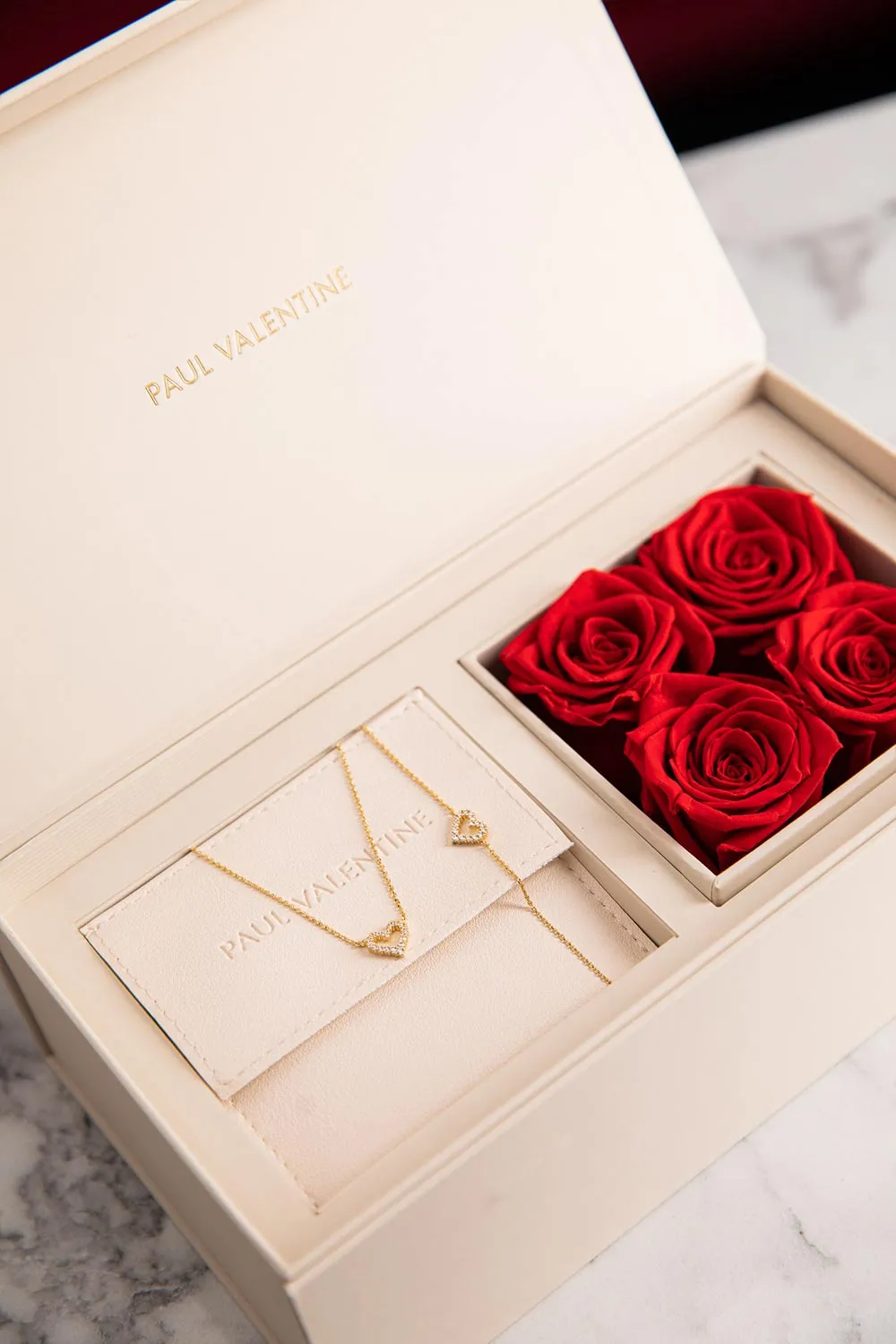 Radiant Heart Rose Box 14K Gold Plated