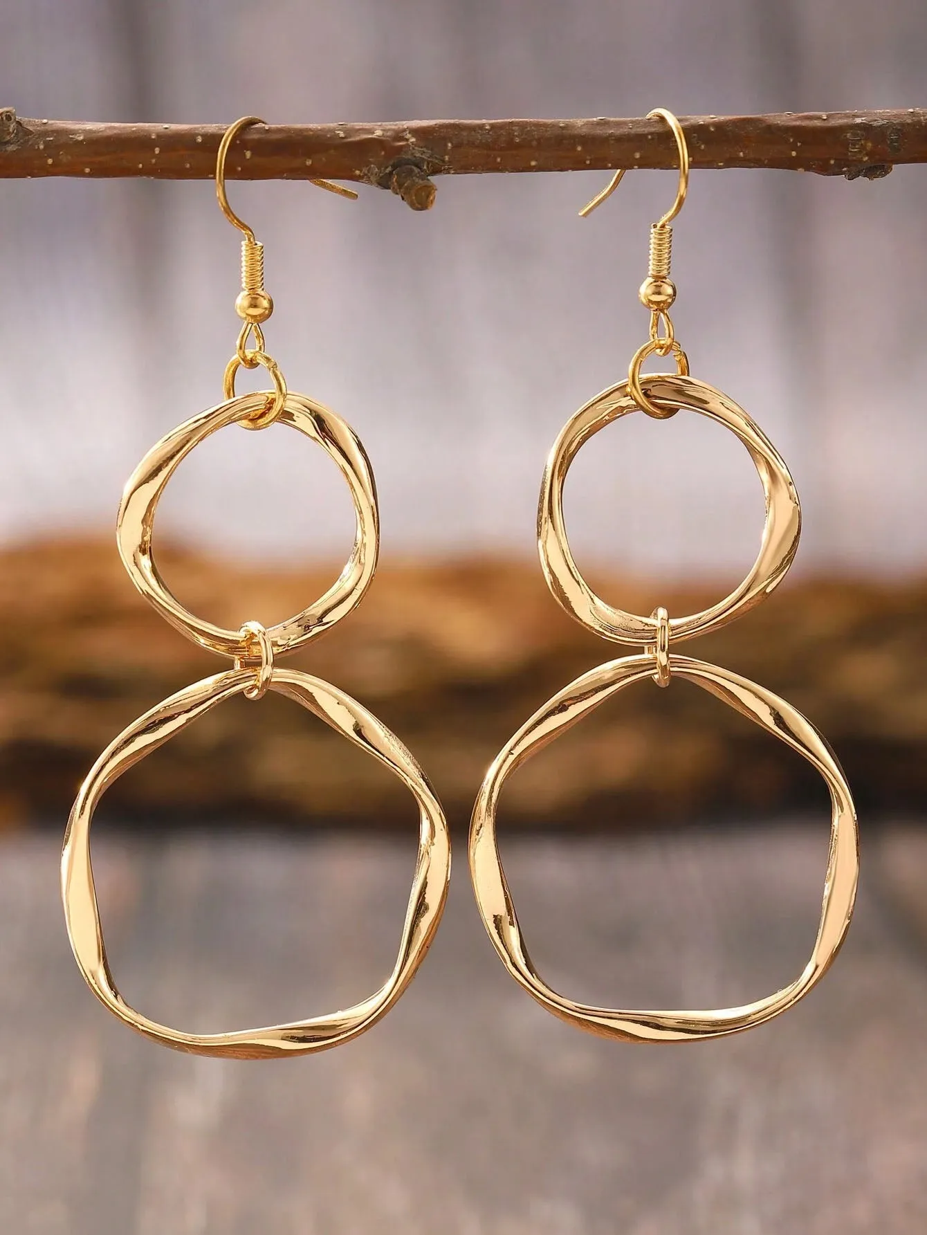 Reriti Twisted Infinity Dangle Earrings - Gold