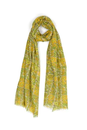 Retro Floral Printed Cotton Modal Scarf