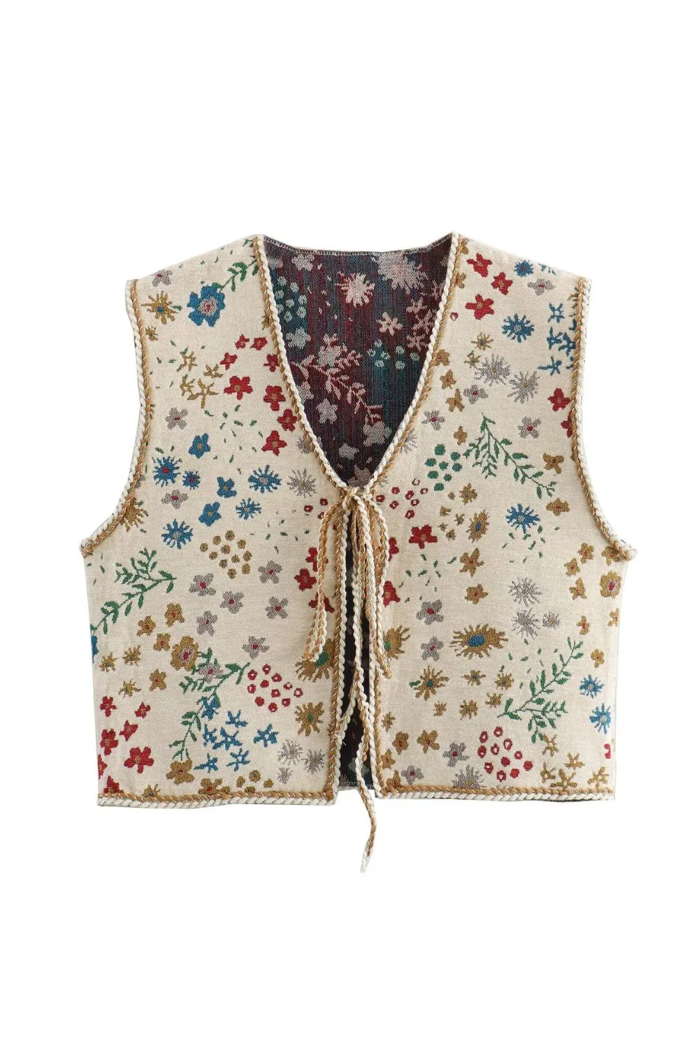 'Rosie' Casual Jacquard Vest Tank Top