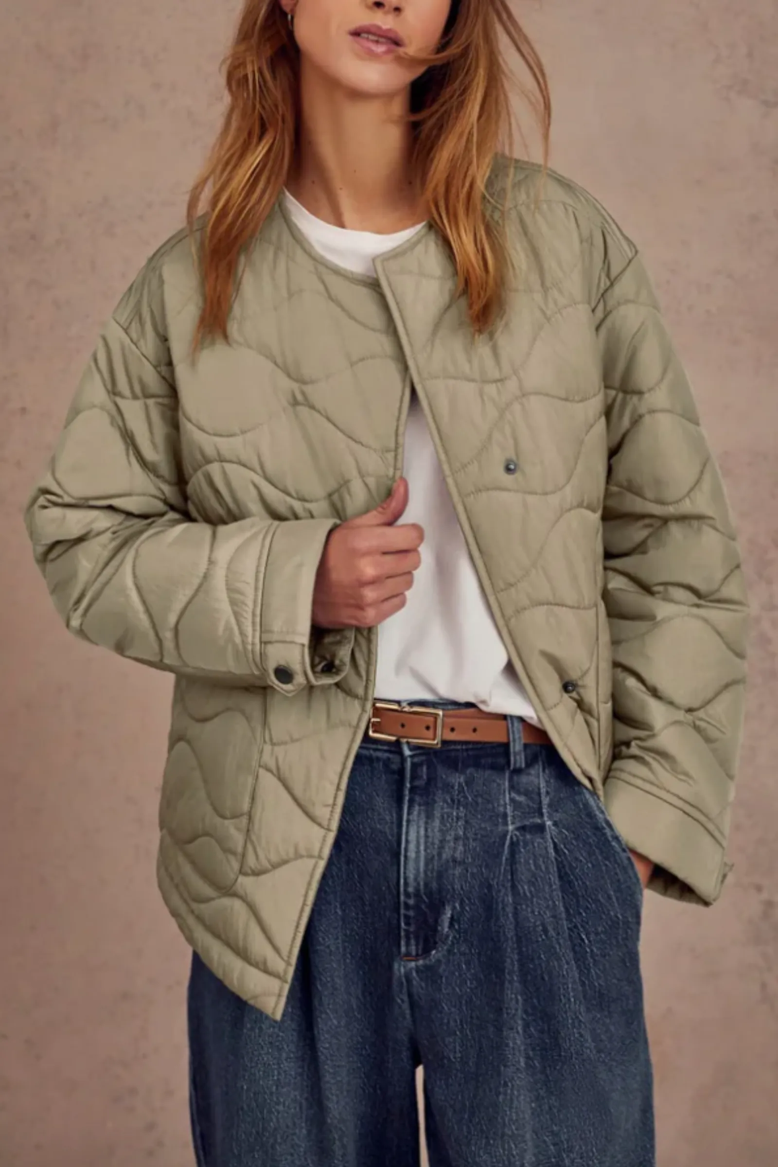 Sage Green Quilted Jacket