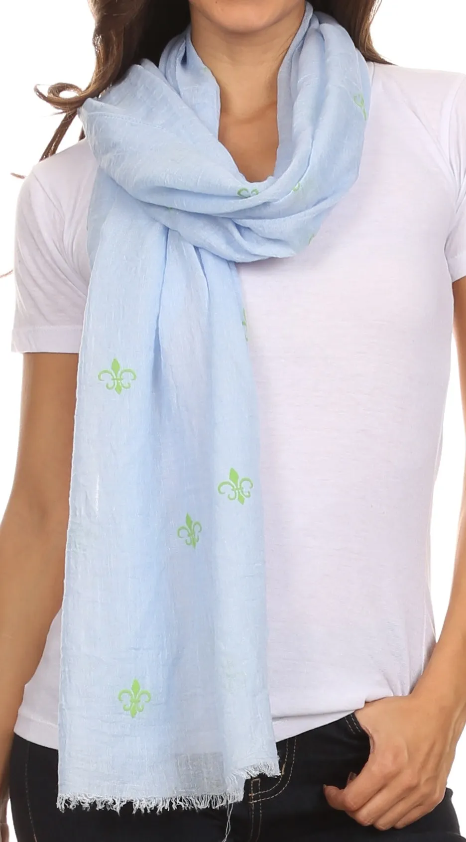 Sakkas Hillary summer breeze lightweight flowing sheer gauze wrap scarf