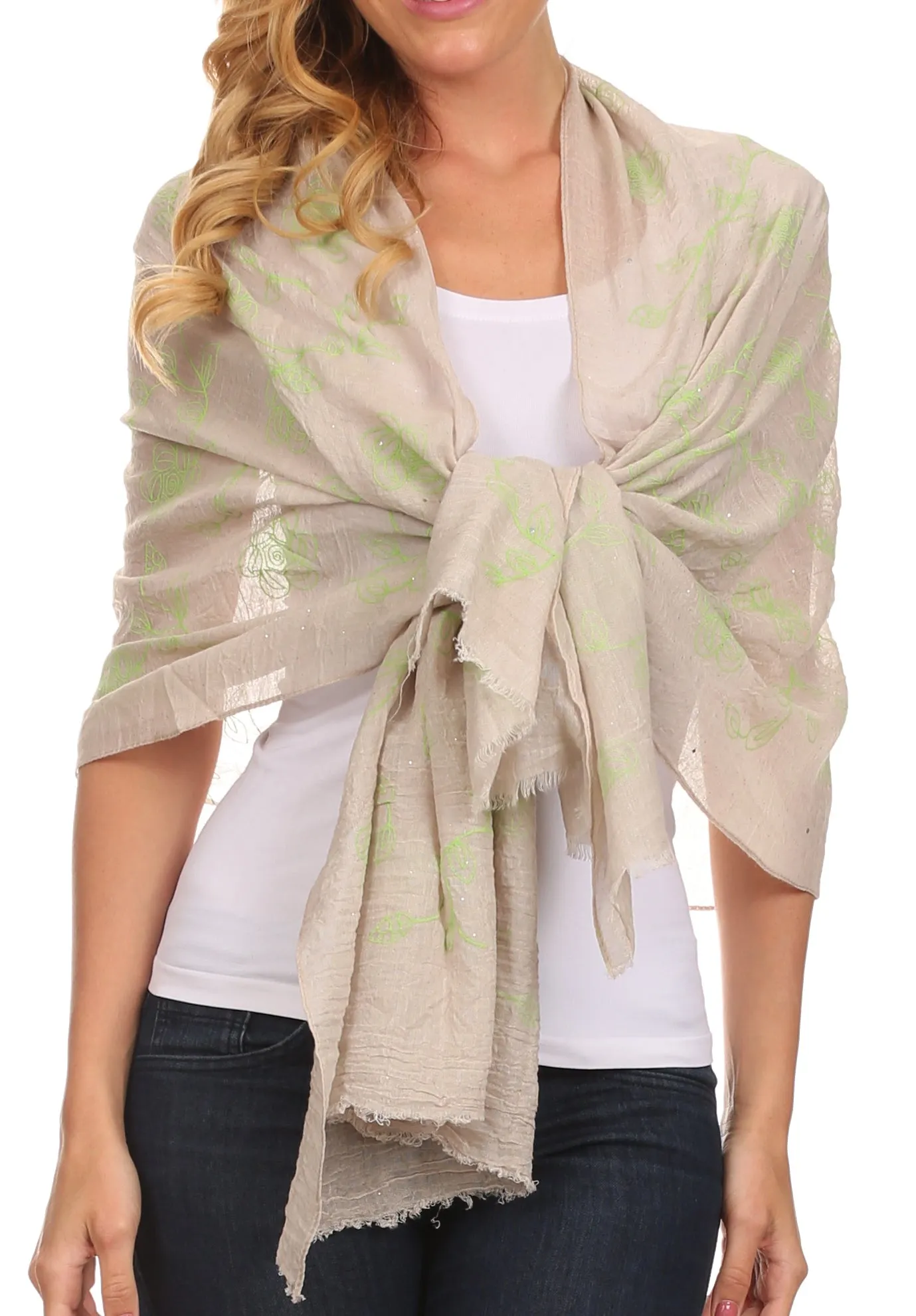 Sakkas Hillary summer breeze lightweight flowing sheer gauze wrap scarf