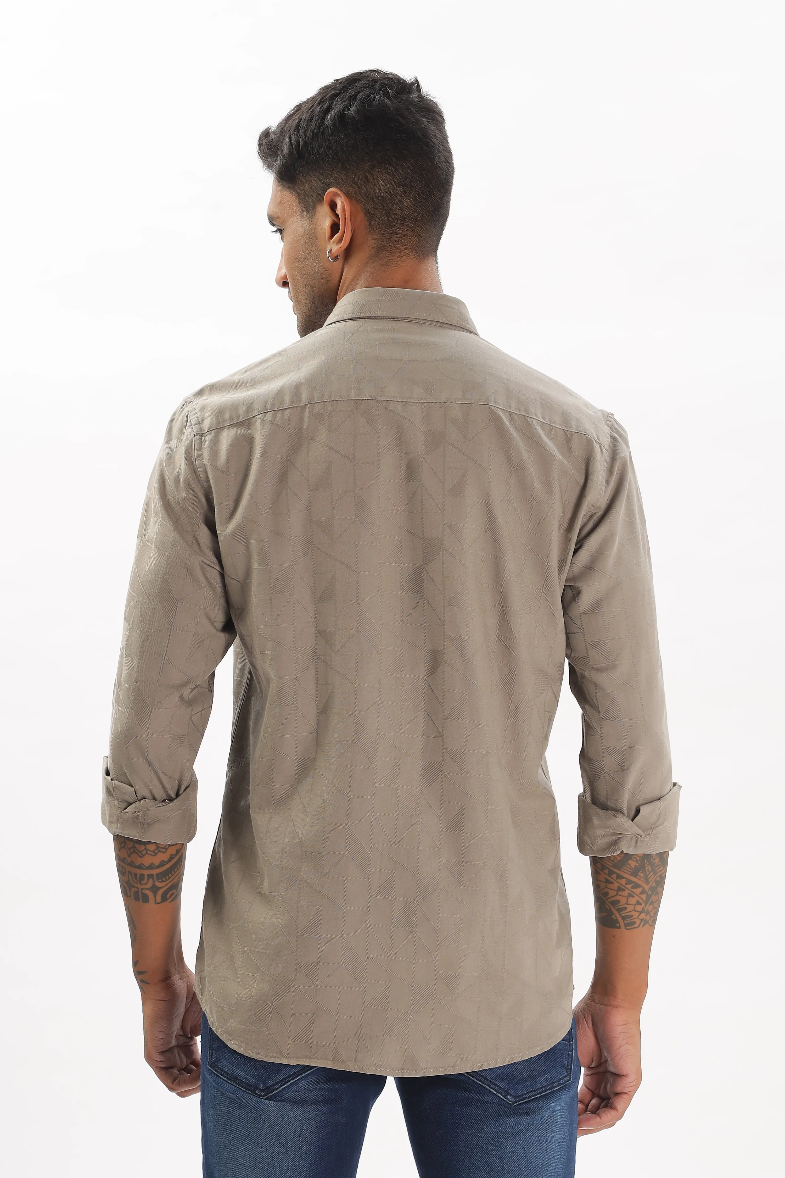 Sandal Textured Party Wear Shirt