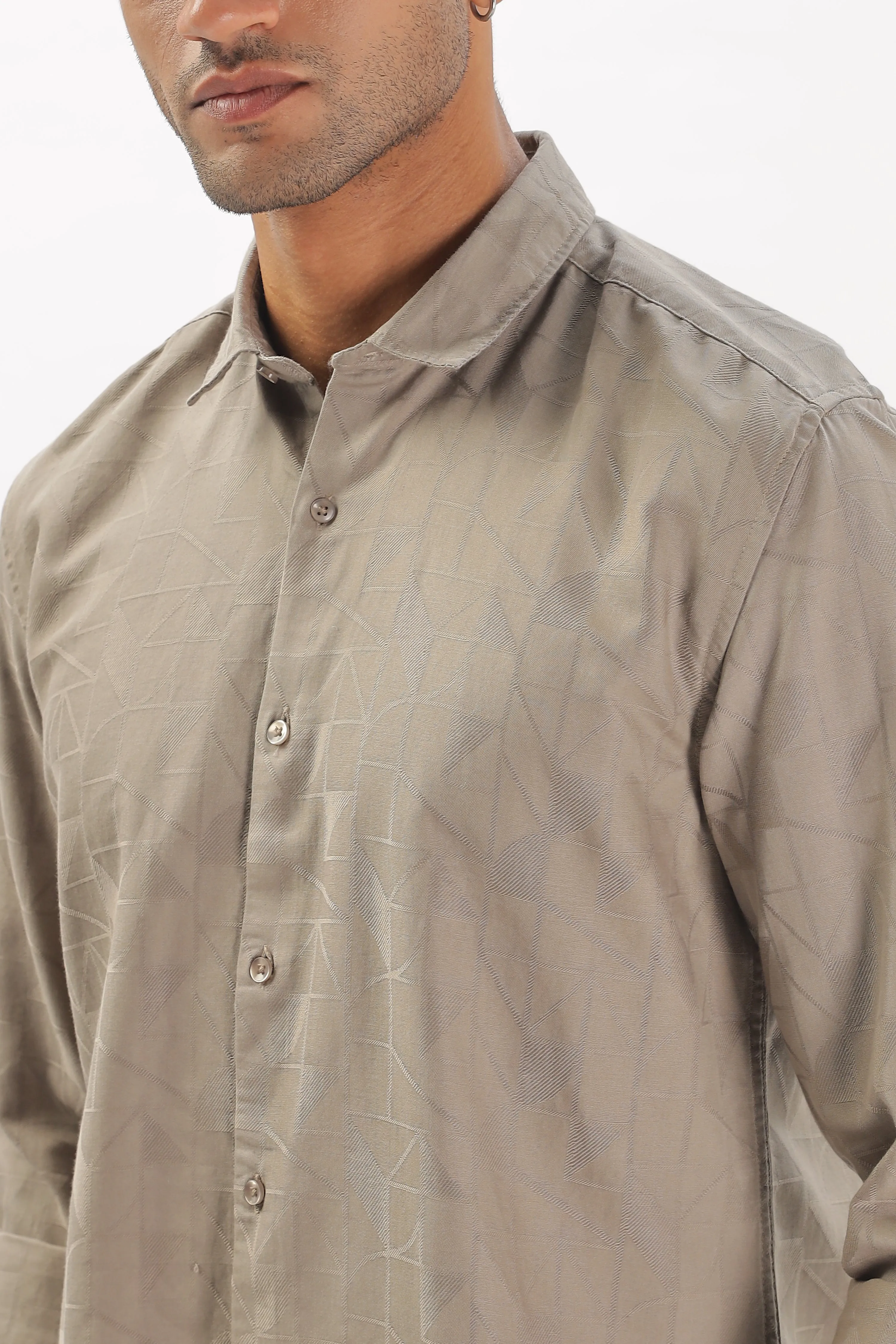 Sandal Textured Party Wear Shirt