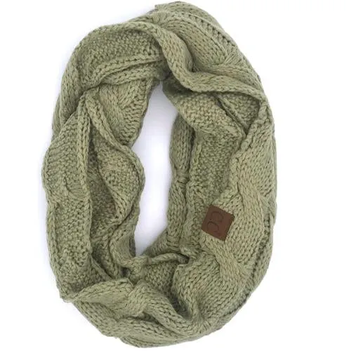 SF-800 New Sage Infinity Scarf