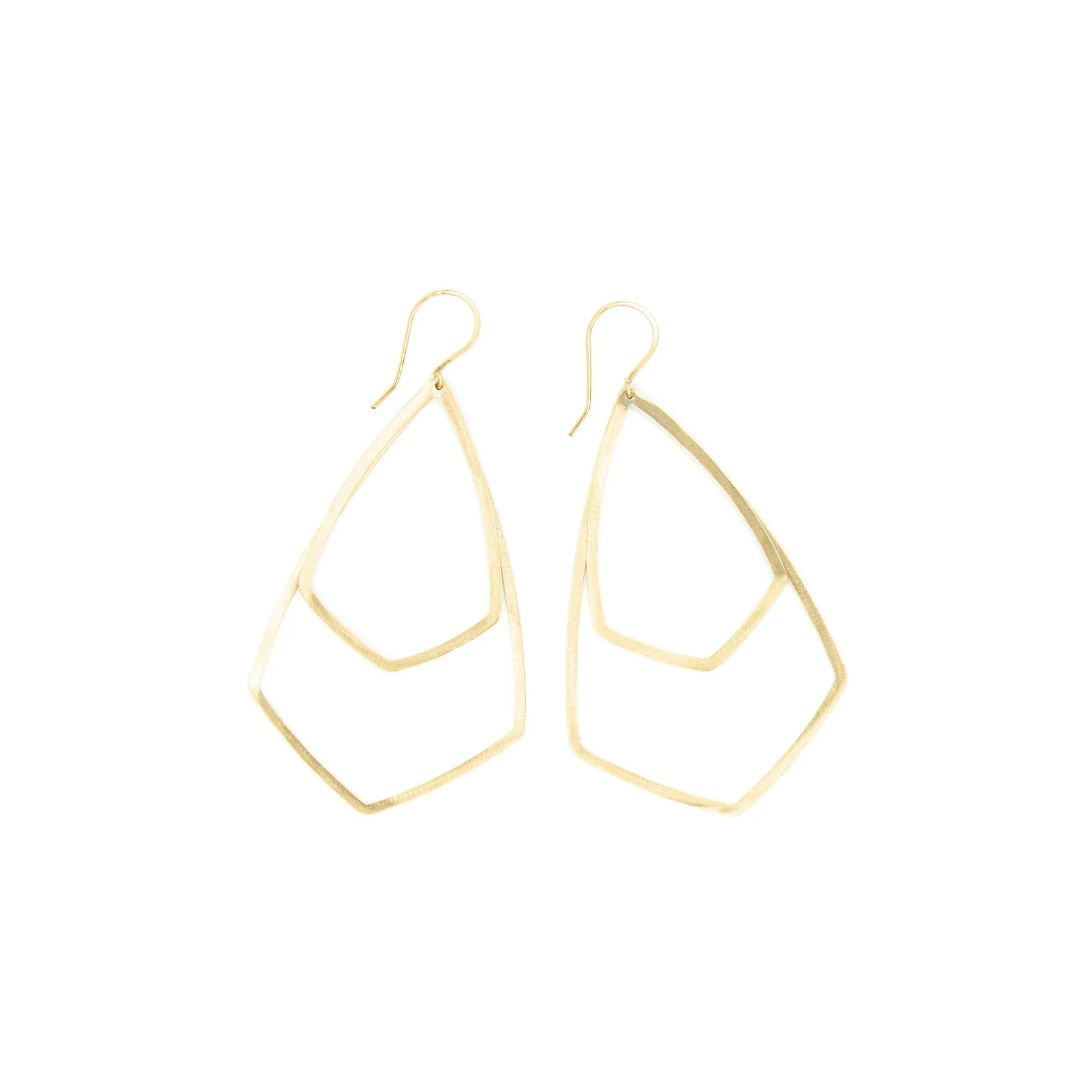 Shape Earrings: Double Shield