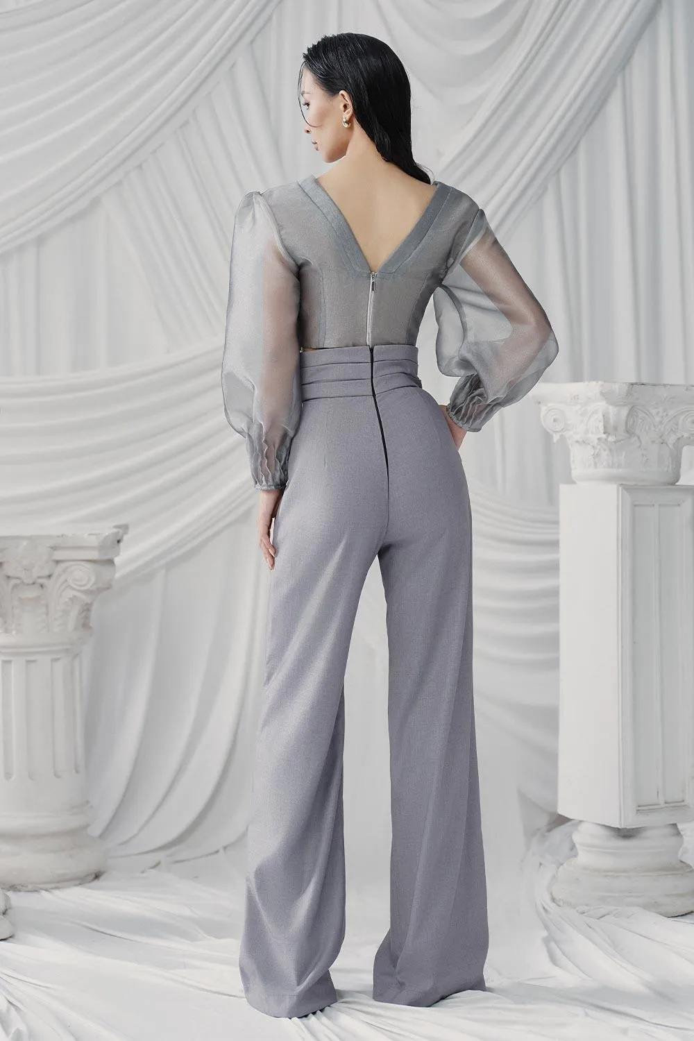 Silvie Straight Wide Leg Chino Floor Length Pants