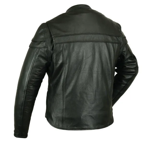 Sporty Leather Jacket Mens