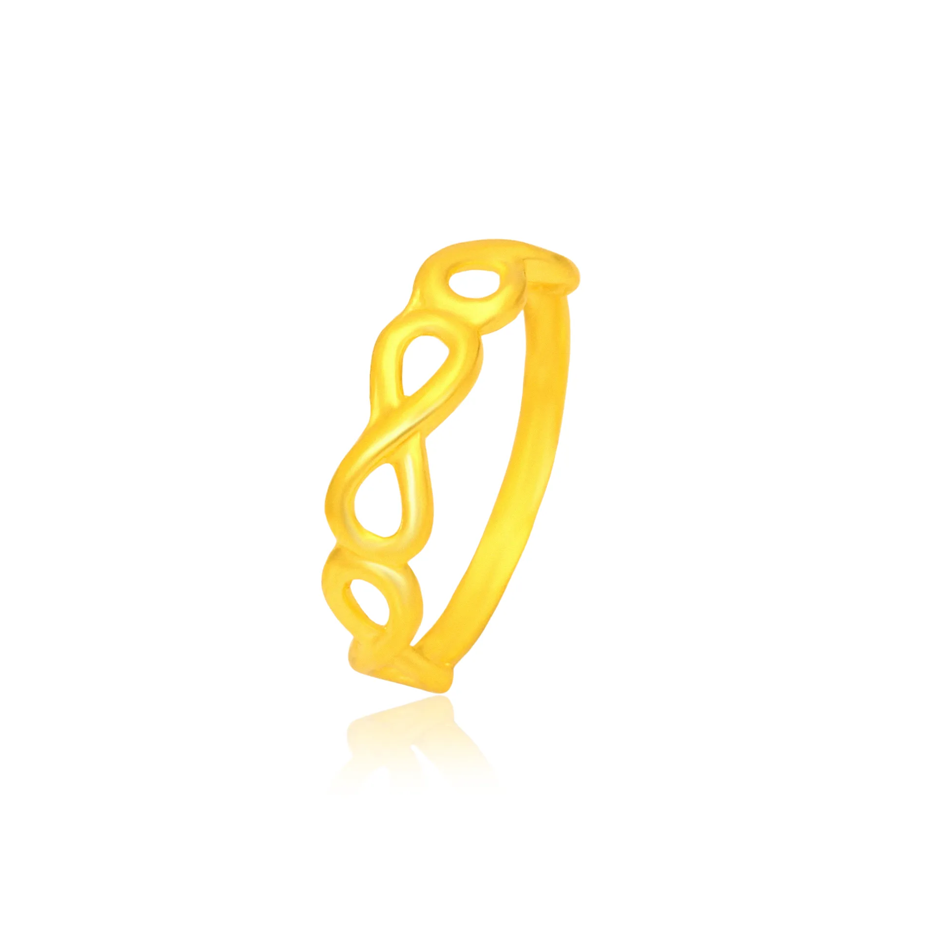 TAKA Jewellery 916 Gold Ring Half Infinity Band