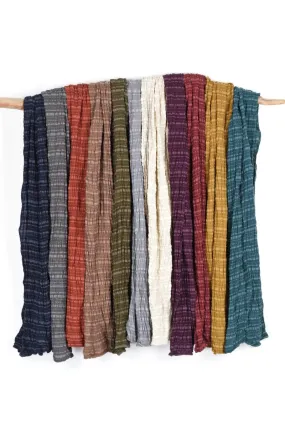 Thai Cotton Striped Scarf - 3 Colors!