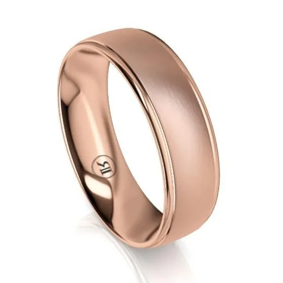 The Ashton Rose Gold Wedding Ring