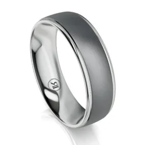 The Ashton Tantalum and White Gold Wedding Ring