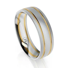 The Lexington Platinum & Gold Wedding Ring