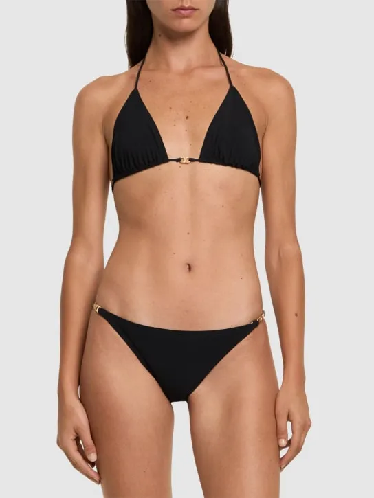 Tory Burch   Solid Gemini Link string bikini bottoms 