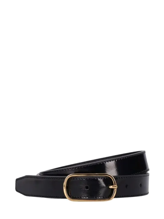 Toteme   2.5cm Wide oval buckle leather belt 