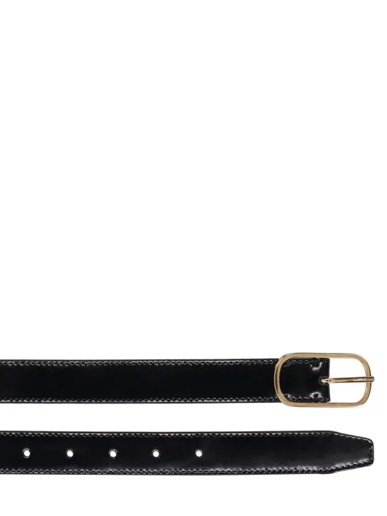 Toteme   2.5cm Wide oval buckle leather belt 