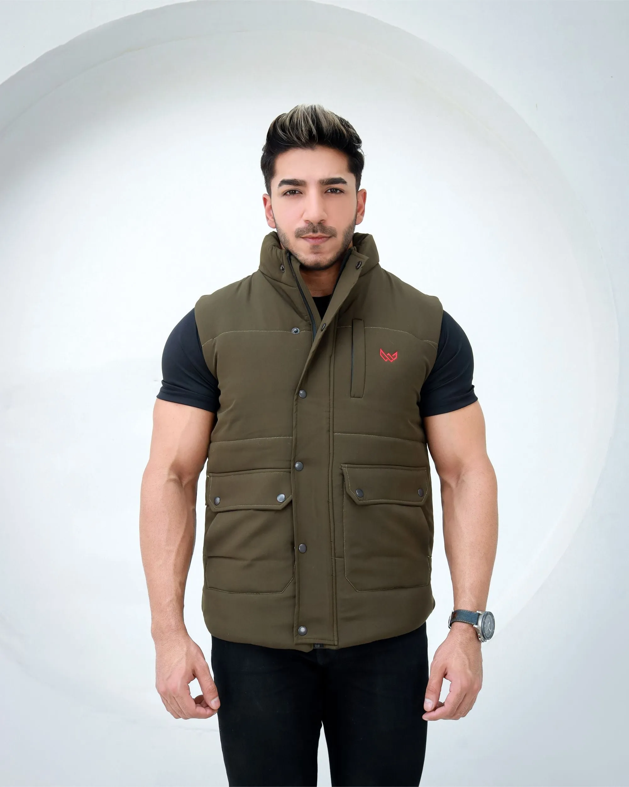 Trail Vest Jacket - Olive