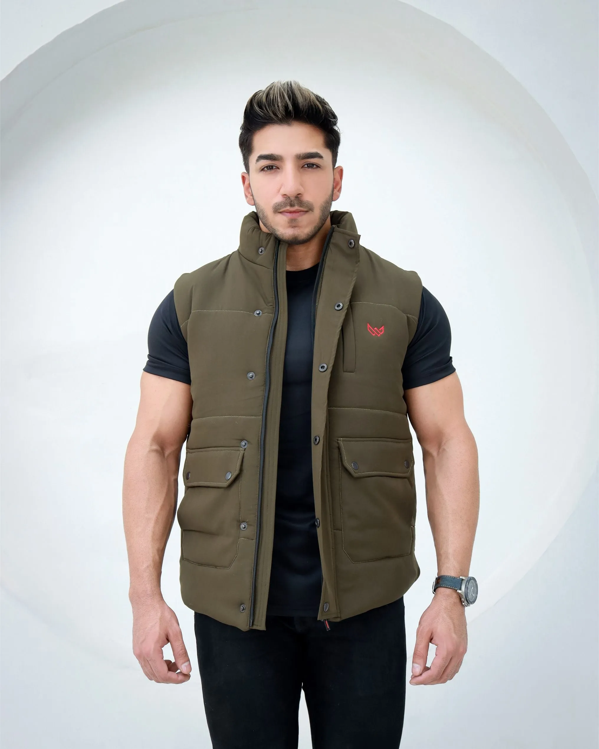 Trail Vest Jacket - Olive