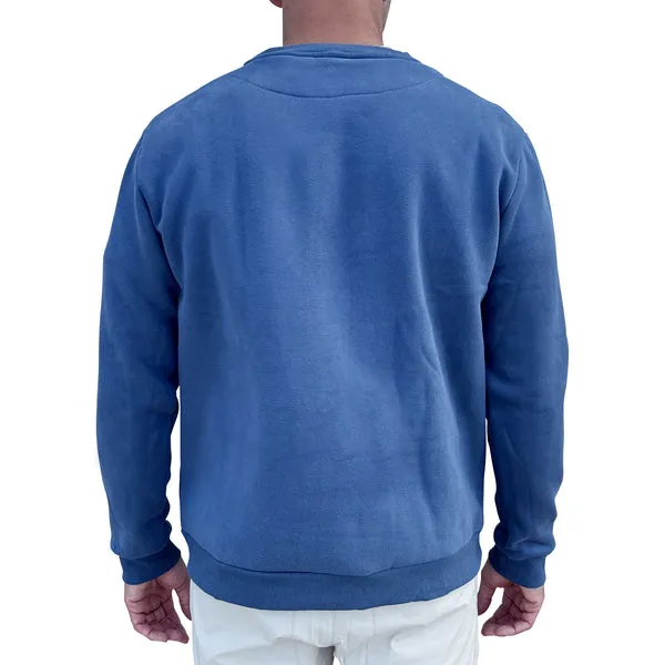 VAIKOBI SORRENTO CREW NECK SWEATER-VINTAGE BLUE