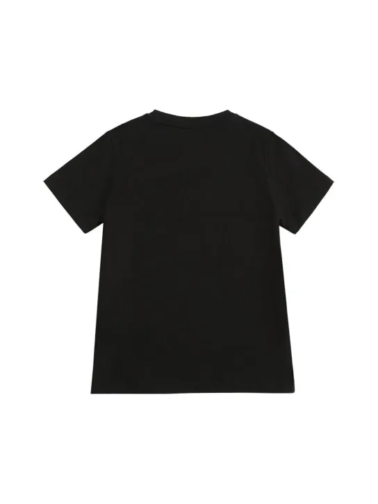 Versace   Logo embroidered cotton jersey t-shirt 