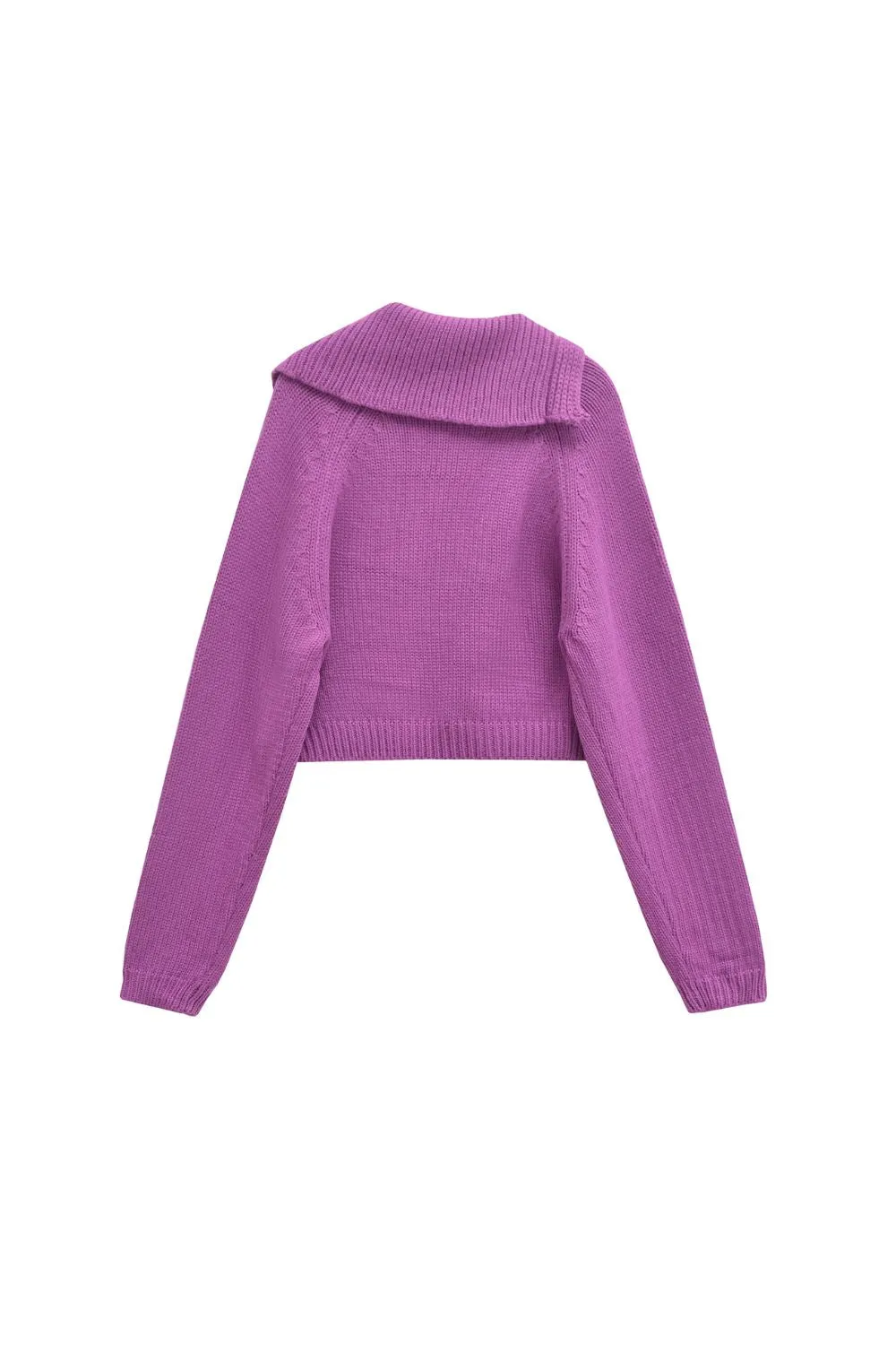 'Wally' Asymmetric Collar Knit with Long Sleeves