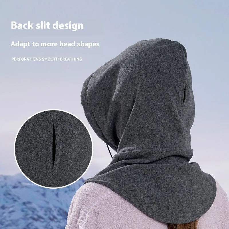 Winter Thermal Fleece Scarf Ski Face Mask Neck Warmer Hood Hat Windproof Cold Warm Riding Cap Sports Outdoor