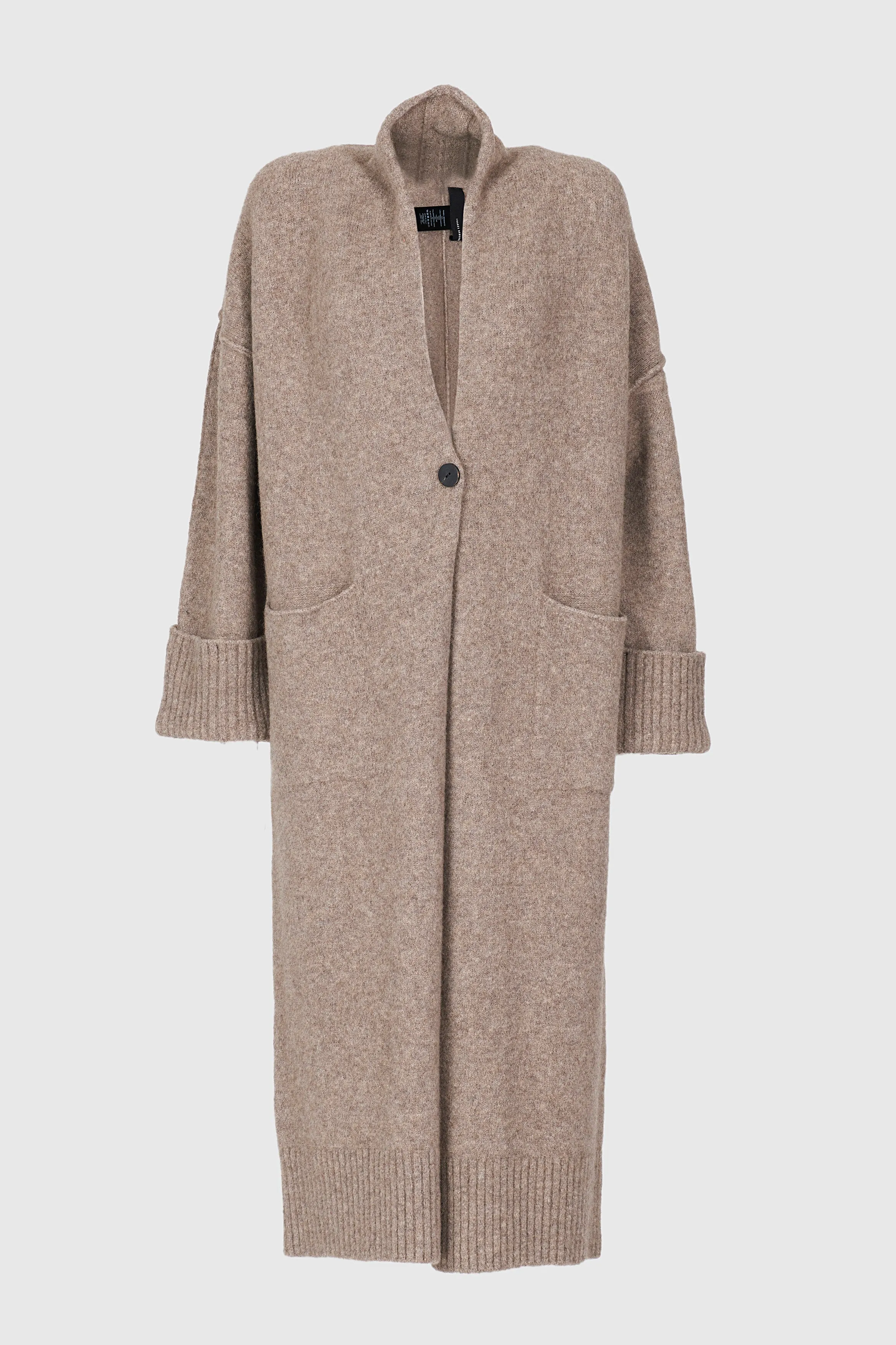 Yak Knit Coat - Taupe